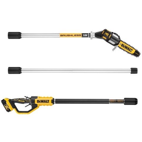 Akumulatorowa pila łańcuchowa 20cm na wysięgniku 3m, z akumulatorem 18V, Li-Ion 5,0Ah, DeWalt [DCMPS567P1-QW]