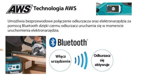 Akumulatorowa pilarka tarczowa 190mm, 40V max Li-Ion, AWS Bluetooth XGT Makita [HS003GZ]