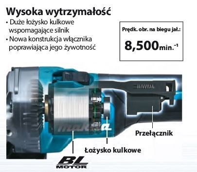 Akumulatorowa szlifierka kątowa 125mm, 40V max, XGT, Makita [GA005GZ01]