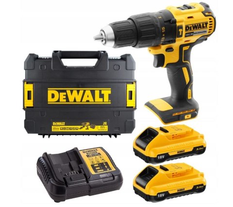 Akumulatorowa wiertarko-wkrętarka udarowa DeWalt [DCD778L2T-QW] 18V XR, Li-Ion, 2x3,0Ah