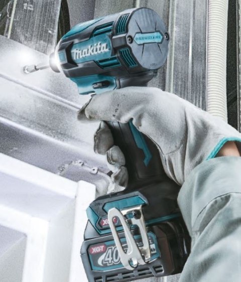 Akumulatorowa zakrętarka udarowa 1/4", 40V max Li-Ion, 2x4,0Ah, serii XGT Makita [TD001GM201]