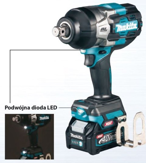 Akumulatorowy klucz udarowy 3/4", 1800Nm, 40V max, Makita [TW001GM201] 2x4,0Ah, Li-Ion, XGT