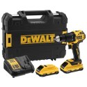 Akumulatorowa wiertarko-wkrętarka z udarem DeWalt [DCD709L2T-QW] 18V XR, Li-Ion, 2x3,0Ah