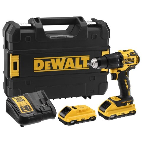 Akumulatorowa wiertarko-wkrętarka z udarem DeWalt [DCD709L2T-QW] 18V XR, Li-Ion, 2x3,0Ah