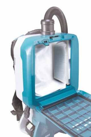 Akumulatorowy, 2 biegowy odkurzacz plecakowy 18V Li-Ion AWS Bluetooth Makita [DVC665ZU]