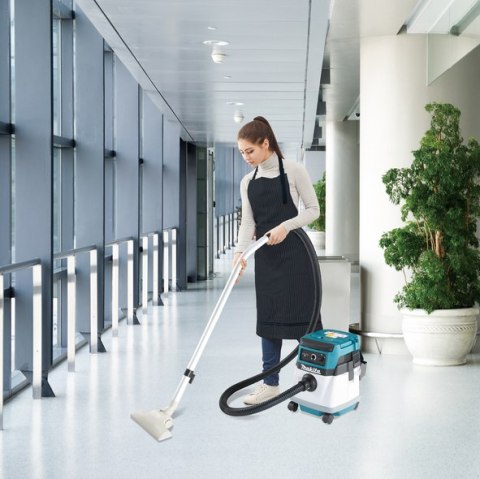 Akumulatorowy, sieciowy odkurzacz przemysłowy 2x18V Li-Ion/230V, Makita [DVC150LZ]