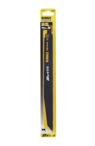 Komplet 5 szt. brzeszczotów bagnetowych do szybkich, zgrubnych cięć drewna z gwoździami 305mm, DeWALT [DT2314L-QZ]