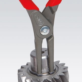 Szczypce do pierścieni Segera zewnętrzne, proste z ogranicznikiem, zakres 10-25mm, KNIPEX [49 31 A1]