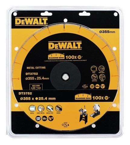 Tarcza diamentowa tnąca DIAMOND EDGE® do metalu, do przecinarek 355/1,6/3,0mm, DeWalt [DT3752-QZ]
