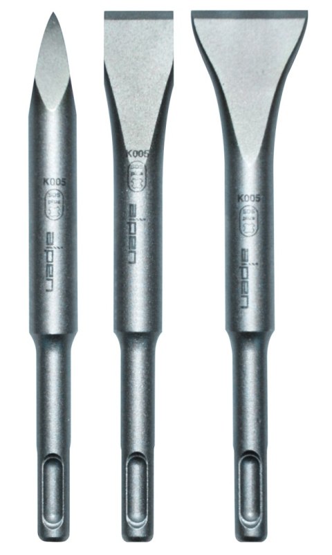 Zestaw krótkich dłut do betonu ze szpicakiem SDS+, 3szt. Alpen [0098000013100]