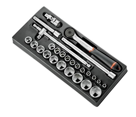 Wózek warsztatowy 8-szufladowy czerwony z 9 wkładami 114 narzędzi Facom [SPOTLIGHTJET8M]