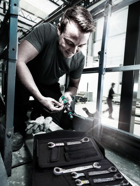 Zestaw 11szt. kluczy płasko-oczkowych z odsadzoną grzechotką i z przełącznikiem, Joker 6001 Switch 11 Set 1, 2go Wera [050200910