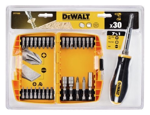 Zestaw 30 szt. końcówek i nasadek 1/4", DeWALT [DT71506-QZ]