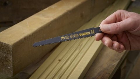 Zestaw 5 szt. brzeszczotów bagnetowych HCS do piły szablastej, do drewna 6 zębów/cal, długość 152 mm, Dewalt [DT2362-QZ]