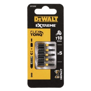 Zestaw 5szt. końcówek udarowych Torsion TX10/25mm [DT7379T-QZ]