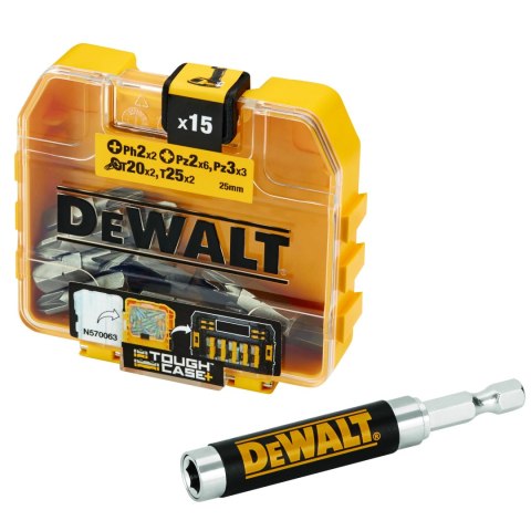 Zestaw końcówek TicTac + uchwyt magnetyczny 16 szt., Dewalt [DT71511-QZ]