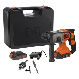 Akumulatorowa młotowiertarka SDS+, 18V, 2x2,5Ah, Black+Decker [BCD900E2K-QW]