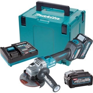 Akumulatorowa szlifierka kątowa 125mm, 40V max XGT, Makita [GA023GM201] 2x4,0Ah, włącznik ślizgowy, AWS