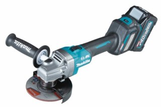 Akumulatorowa szlifierka kątowa 125mm, 40V max XGT, Makita [GA023GM201] 2x4,0Ah, włącznik ślizgowy, AWS