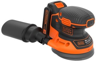 Akumulatorowa szlifierka mimośrodowa 125mm, 18 V, 1x1,5 Ah, Black+Decker [BDCROS18-QW]