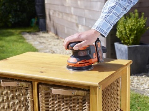 Akumulatorowa szlifierka mimośrodowa 125mm, 18 V, 1x1,5 Ah, Black+Decker [BDCROS18-QW]