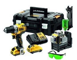 Akumulatorowy zestaw Combo DCD701 + DCE089 12V Li-Ion XR 2x2,0 Ah, kufer DeWalt [DCK212D2T-QW]