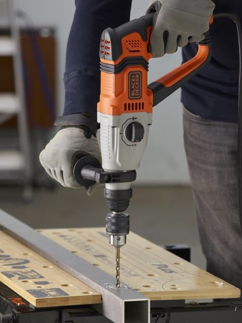Młotowiertarka SDS+, 3 tryby pracy, 800W, BLACK+DECKER [BEHS02K-QS]