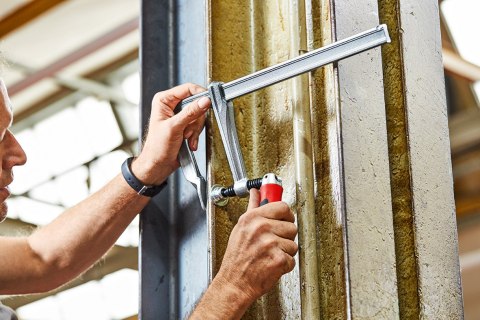 Ścisk śrubowy ślusarski stalowy 400x120 mm, BESSEY [GZ40-12KG]