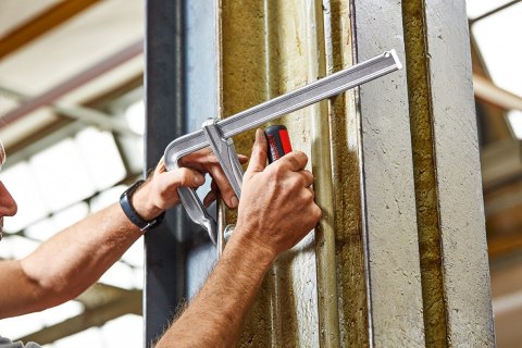 Ścisk śrubowy ślusarski stalowy 400x120 mm, BESSEY [GZ40-12KG]