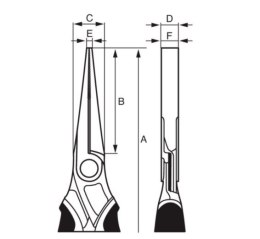 Szczypce płaskie długie 140mm bez ucinaka, rękojeść wielokomponentowa, Bahco [2421 G-140]