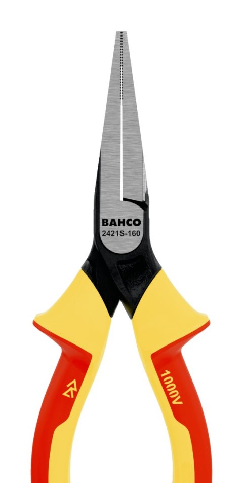 Szczypce płaskie długie 160mm bez ucinaka, rękojeść wielokomponentowa VDE, Bahco [2421S-160]