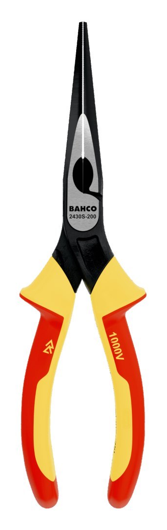 Szczypce półokrągłe wydłużone 160mm, rękojeść wielokomponentowa VDE, Bahco [2430 S-160]