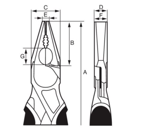 Szczypce uniwersalne kombinerki 160mm, izolacja VDE, Bahco [2628 S-160]