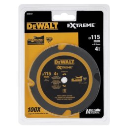 Tarcza pilarska do płyt cementowych, 115x9,5x1 mm, 4 zęby, Extreme, DeWalt [DT20421-QZ]