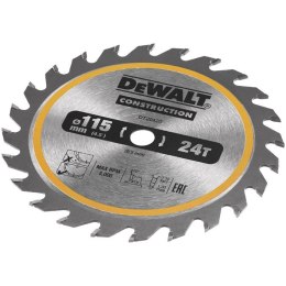 Tarcza tnąca do drewna z gwoździami, 115x9,5x1 mm, 24 zęby DeWalt [DT20420-QZ]