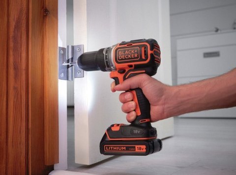 Wiertarko-wkrętarka akumulatorowa Black+Decker [BL186N-XJ] 18V Li-Ion