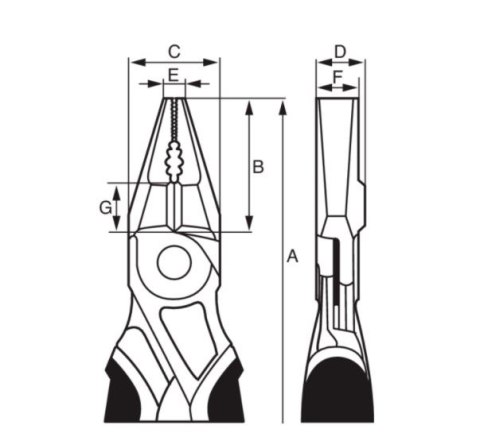Wzmocnione szczypce uniwersalne, kombinerki HD 180mm chromowane, w izolacji VDE, Bahco [2630SC-180]