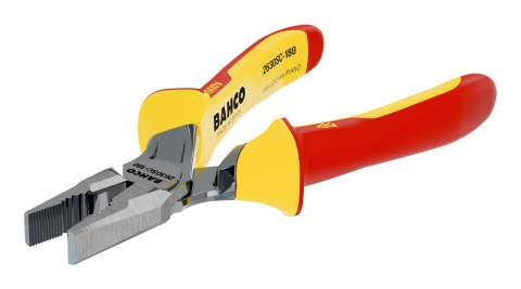 Wzmocnione szczypce uniwersalne, kombinerki HD 180mm chromowane, w izolacji VDE, Bahco [2630SC-180]
