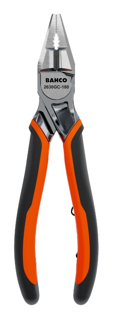 Wzmocnione szczypce uniwersalne, kombinerki HD chromowane 180mm, Bahco [2630GC-180IP]