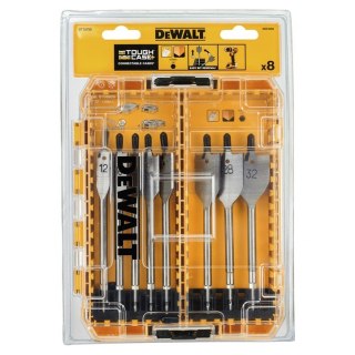 Zestaw 8 szt. wierteł płaskich do drewna, Medium Tough Case, DeWALT [DT70750-QZ]