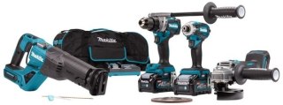 Zestaw Combo 4 narzędzi akumulatorowych 40Vmax XGT, 2 x 4.0 Ah, torba transportowa, Makita [DK0126G401]