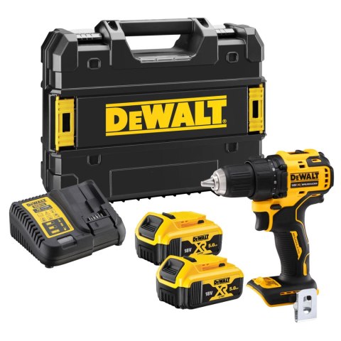 Akumulatorowa wiertarko-wkrętarka DeWalt [DCD708P2T-QW] 18V XR, Li-Ion, 2x5,0Ah