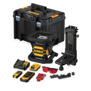 Akumulatorowy laser obrotowy z wiązką czerwoną, 18V Li-Ion 1x2,0Ah, TOOL CONNECT BLUETOOTH DeWalt [DCE080D1RS-QW]