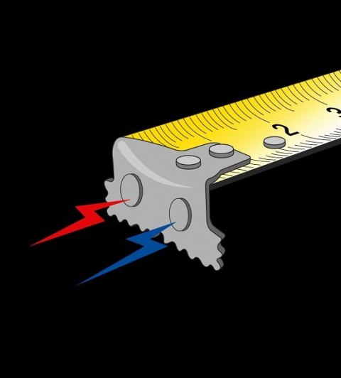 Miara zwijana 5m Bahco [MTB-5-25-M], dwustronna, magnetyczna