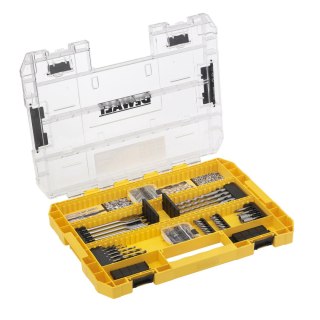 Zestaw 85 szt. końcówek PH, PZ, TX, wierteł do drewna, metalu i betonu, Large Tough Case, DeWALT [DT70762-QZ]