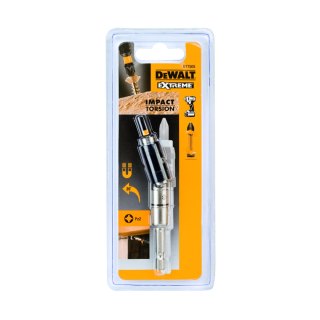 Kątowy adapter magnetyczny 1/4' + końcówka udarowa PZ2 DeWALT [DT7505-QZ]