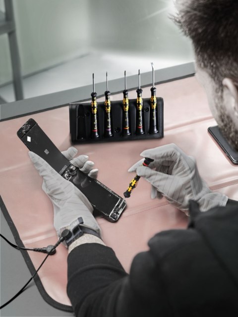 Zestaw 6szt. wkrętaków precyzyjnych do naprawy smartfonów Set 1 Kraftform Micro ESD, Wera [05030182001]