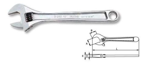 Klucz nastawny szwedzki 300mm, rozstaw szczęk 36mm, Irimo [5-300C-1]