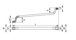 Klucz oczkowy dwustronny, odsadzony 27x29mm Irimo [015241]