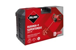 Mieszarka do zapraw, Rubimix-9 SUPERTORQUE z walizką Rubi [26974-RUBI] 1800W, 2 biegowa